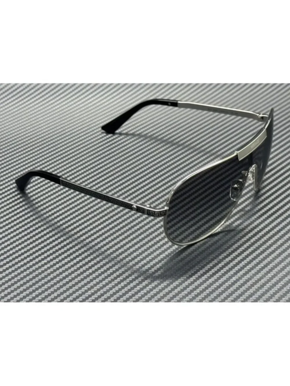 New Versace Men Silver Sunglasses 70-20-140